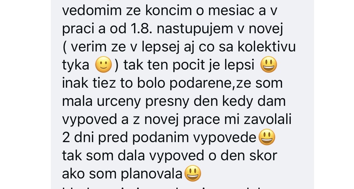 Screenshot recenzie klientky Zuzany